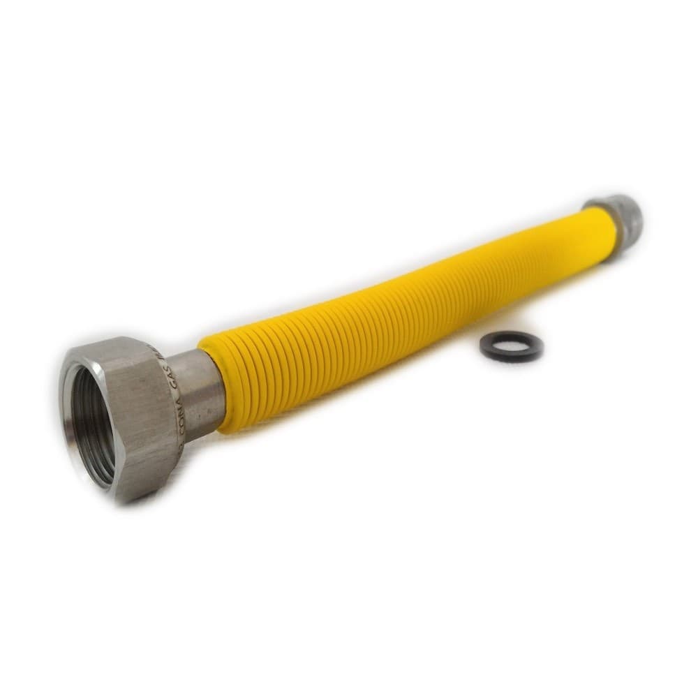 Flessibile MF 1/2 da 20 a 40cm circa allungabile in acciaio inox giallo in Tubi flessibili per acqua Aloiserw.com - Altomonte, commercioVirtuoso.it