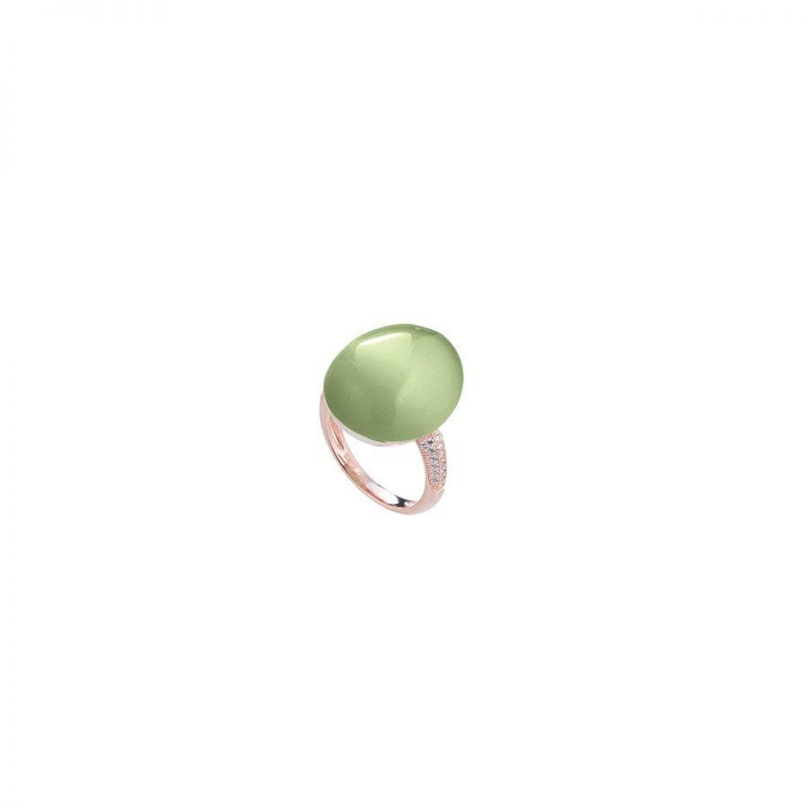 Tsars collection - Anello Olga 1149 Verde in Argento Rosa in Anelli Alba Gioielli - Casoria, commercioVirtuoso.it