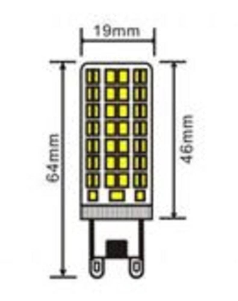 LAMPADINA TUBOLARE LED SMD G9 4.8W 600LM LUCE 3000K 6500K 4000K SPARAC-G9-4.8W-CE5 in Lampadine a LED Trade Shop italia - Napoli, commercioVirtuoso.it