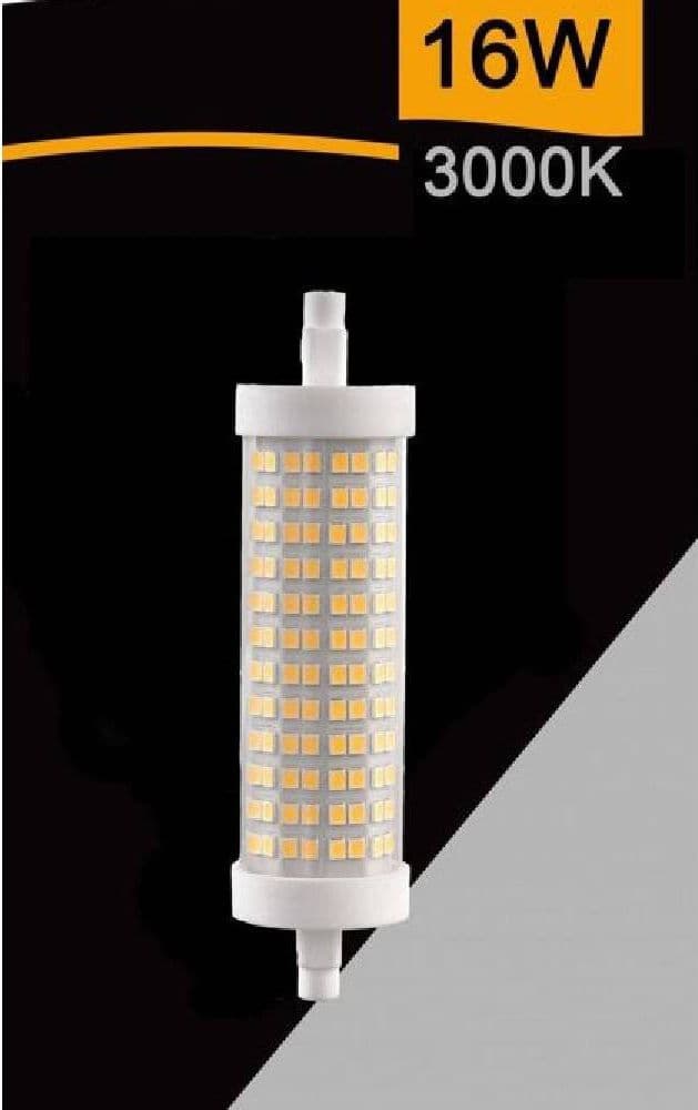 LAMPADINA LED SMD R7S L118 16W TUBOLARE LUCE 3000K 4000K 6500K SPARAC-R7S-16W-001 in Lampadine a LED Trade Shop italia - Napoli, commercioVirtuoso.it