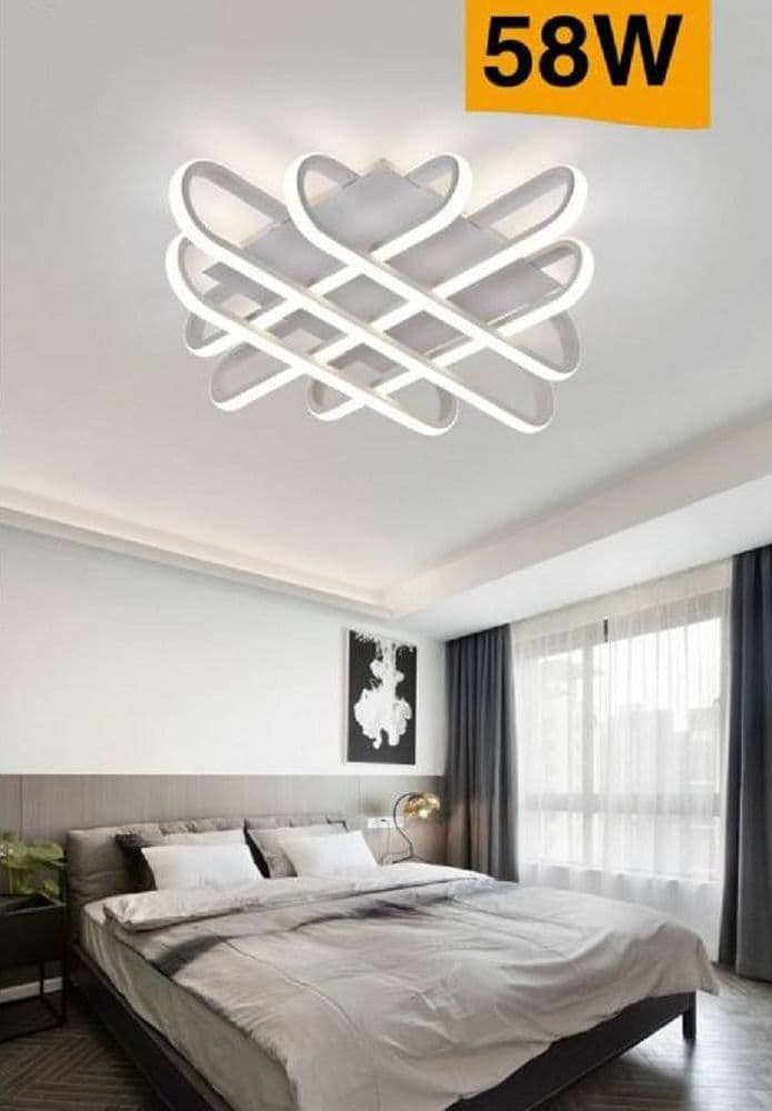PLAFONIERA DA SOFFITTO LED 58 W LAMPADARIO MODERNO LUCE 6500K 4000K 3000K C41-B in Plafoniere Trade Shop italia - Napoli, commercioVirtuoso.it