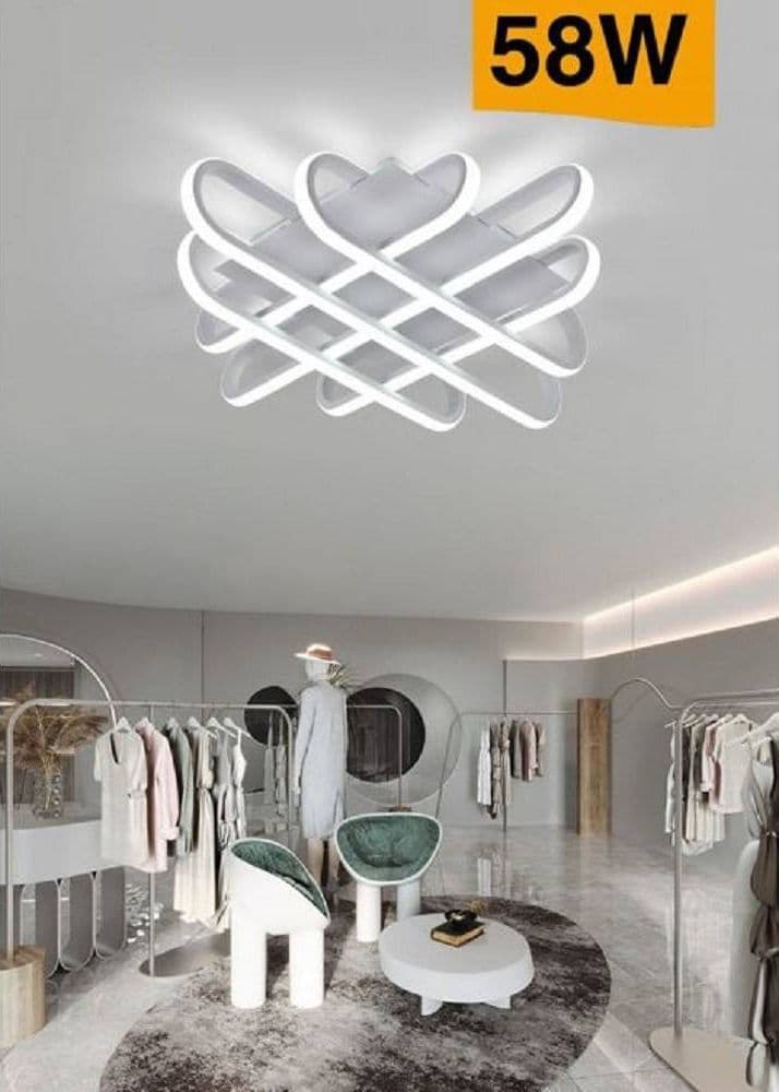 PLAFONIERA DA SOFFITTO LED 58 W LAMPADARIO MODERNO LUCE 6500K 4000K 3000K C41-B in Plafoniere Trade Shop italia - Napoli, commercioVirtuoso.it