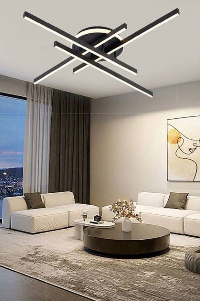 PLAFONIERA A LED 45 W NERO DA SOFFITTO LAMPADARIO LUCE 6500K 4000K 3000K PN-21N in Plafoniere Trade Shop italia - Napoli, commercioVirtuoso.it
