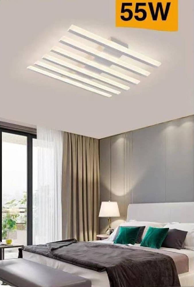 PLAFONIERA LED MODERNA 55 WATT FINITURA BIANCA LUCE NATURALE FREDDA CALDA C47-B in Plafoniere Trade Shop italia - Napoli, commercioVirtuoso.it