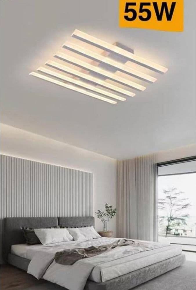 PLAFONIERA LED MODERNA 55 WATT FINITURA BIANCA LUCE NATURALE FREDDA CALDA C47-B in Plafoniere Trade Shop italia - Napoli, commercioVirtuoso.it