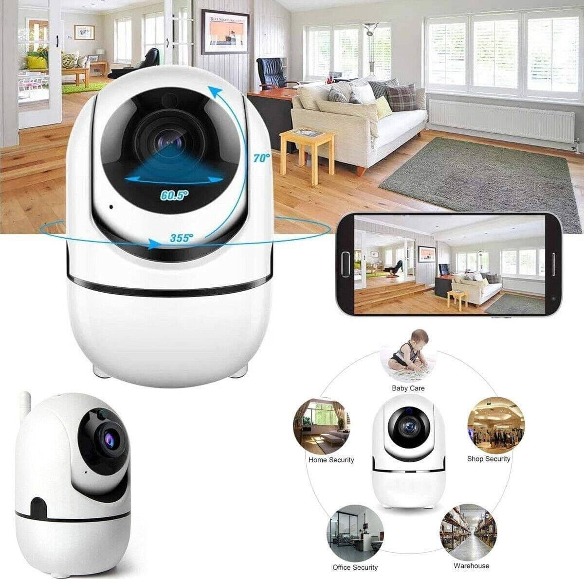 TELECAMERA WI-FI VIDEOCAMERA DI SORVEGLIANZA ROTAZIONE 360° IP CAM BABY MONITOR in Dom camera Trade Shop italia - Napoli, commercioVirtuoso.it