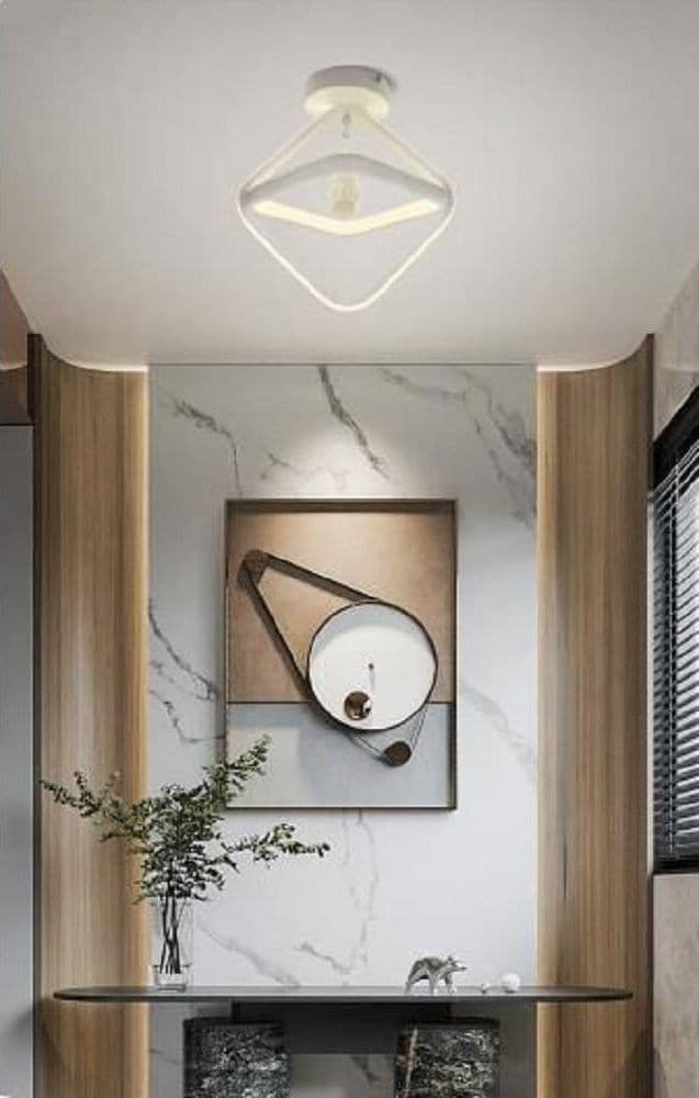LAMPADARIO LED 25W ROMBO PLAFONIERA PENDENTE SOFFITTO LUCE 4000K 3000K 6500K PN-03B in Lampade a sospensione Trade Shop italia - Napoli, commercioVirtuoso.it