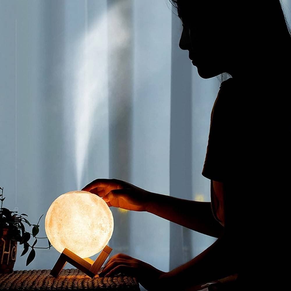 LAMPADA AD ULTRASUONI LUNA UMIDIFICATORE AROMATERAPIA DIFFUSORE LUCE NOTTURNA CASA in Umidificatori Trade Shop italia - Napoli, commercioVirtuoso.it