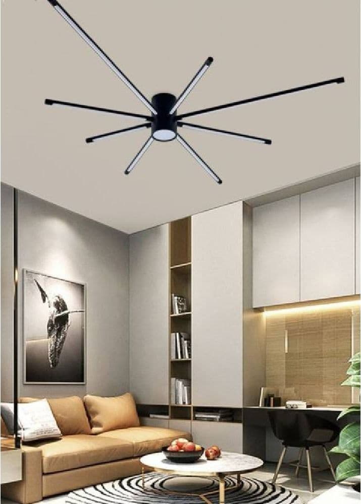 LAMPADARIO SOFFITTO LED 43W PLAFONIERA MODERNA NERO LUCE 6500K 3000K 4000K PN-27N in Lampade a sospensione Trade Shop italia - Napoli, commercioVirtuoso.it