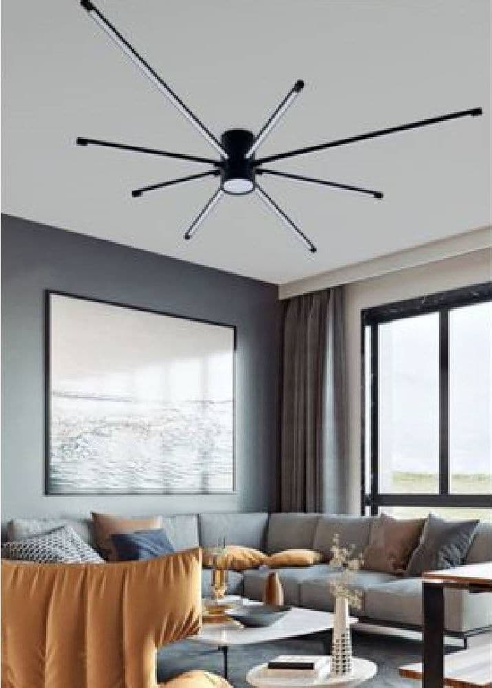 LAMPADARIO SOFFITTO LED 43W PLAFONIERA MODERNA NERO LUCE 6500K 3000K 4000K PN-27N in Lampade a sospensione Trade Shop italia - Napoli, commercioVirtuoso.it