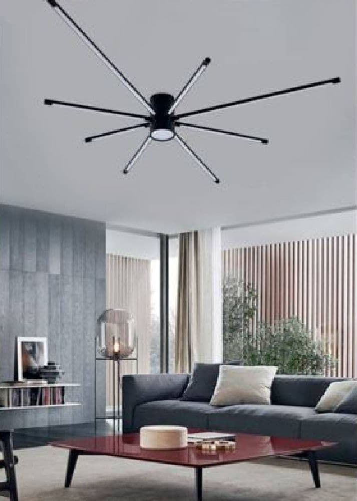 LAMPADARIO SOFFITTO LED 43W PLAFONIERA MODERNA NERO LUCE 6500K 3000K 4000K PN-27N in Lampade a sospensione Trade Shop italia - Napoli, commercioVirtuoso.it