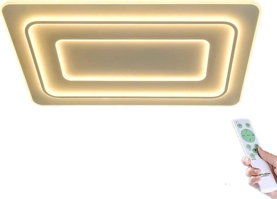 LAMPADARIO PLAFONIERA LED RETTANGOLARE 123W 3 TONALITÀ LUCE BT TELECOMANDO C66-3C in Plafoniere Trade Shop italia - Napoli, commercioVirtuoso.it