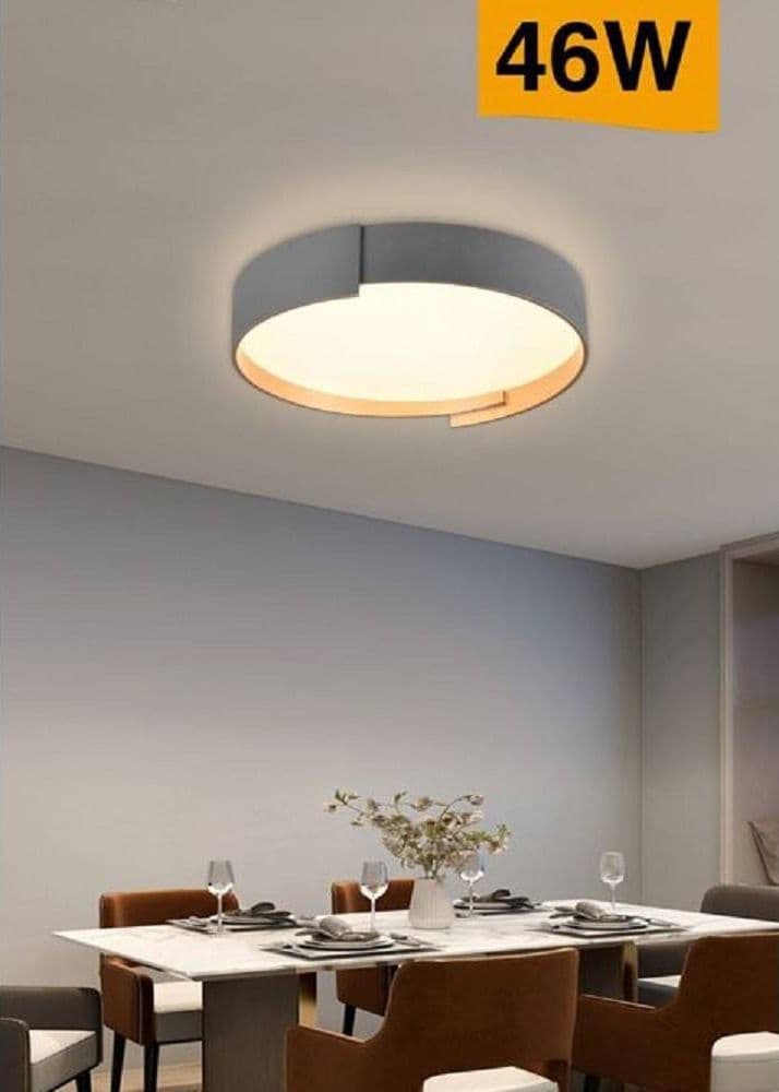 PLAFONIERA LED GRIGIO 46 W MODERNO SOFFITTO ROTONDA LUCE 4000K 3000K 6500K C49-G in Plafoniere Trade Shop italia - Napoli, commercioVirtuoso.it