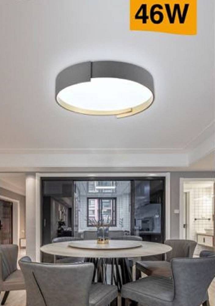 PLAFONIERA LED GRIGIO 46 W MODERNO SOFFITTO ROTONDA LUCE 4000K 3000K 6500K C49-G in Plafoniere Trade Shop italia - Napoli, commercioVirtuoso.it