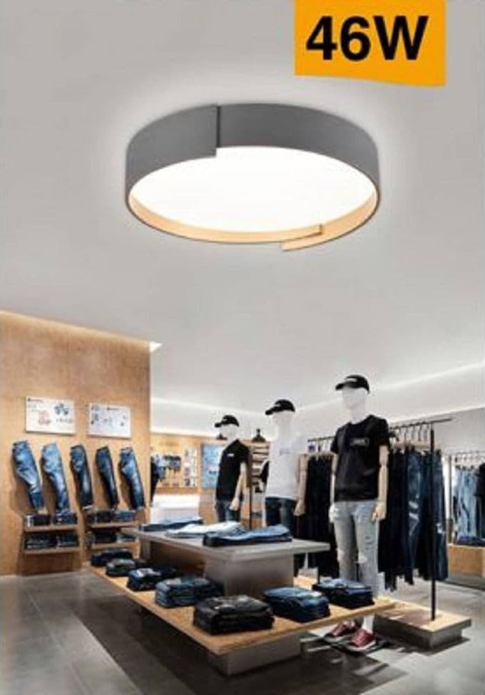 PLAFONIERA LED GRIGIO 46 W MODERNO SOFFITTO ROTONDA LUCE 4000K 3000K 6500K C49-G in Plafoniere Trade Shop italia - Napoli, commercioVirtuoso.it