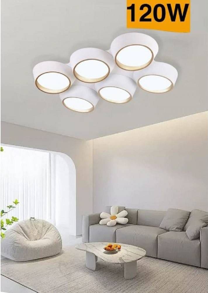 PLAFONIERA A LED 120 W SOFFITTO 6 CERCHI IRREGOLARI LUCE 4000K 6500K 3000K C51-B in Plafoniere Trade Shop italia - Napoli, commercioVirtuoso.it
