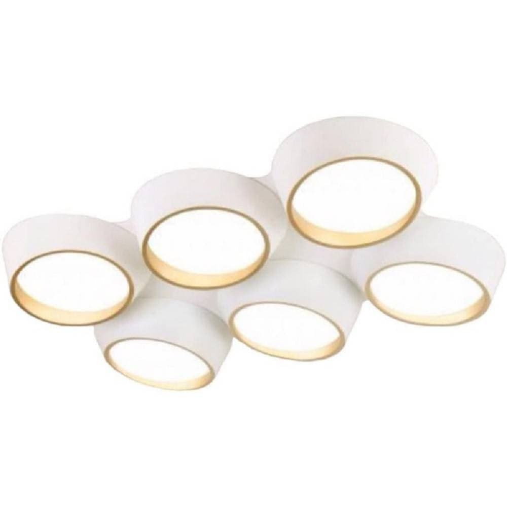 PLAFONIERA A LED 120 W SOFFITTO 6 CERCHI IRREGOLARI LUCE 4000K 6500K 3000K C51-B in Plafoniere Trade Shop italia - Napoli, commercioVirtuoso.it