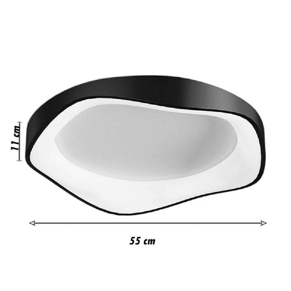 PLAFONIERA LED A ONDA NERO 38 WATT ULTRA MODERNA TRE COLORAZIONI DI LUCE C53-N3C in Plafoniere Trade Shop italia - Napoli, commercioVirtuoso.it