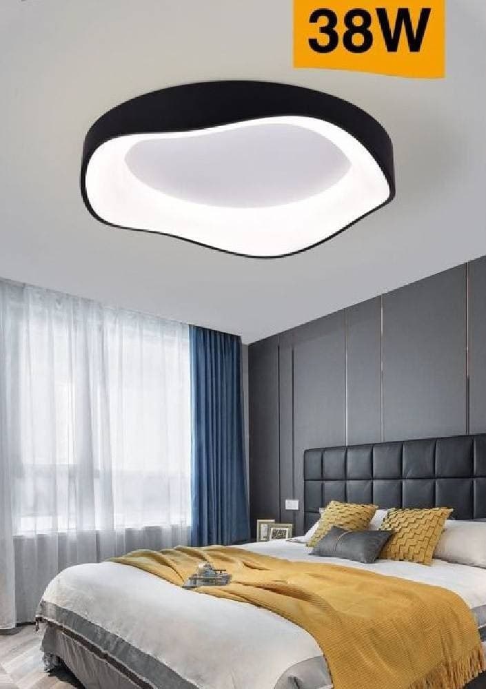 PLAFONIERA LED A ONDA NERO 38 WATT ULTRA MODERNA TRE COLORAZIONI DI LUCE C53-N3C in Plafoniere Trade Shop italia - Napoli, commercioVirtuoso.it