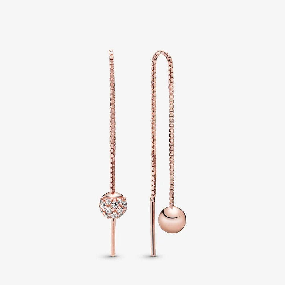 Orecchini Sfere Luminose e Pavè Purely Pandora