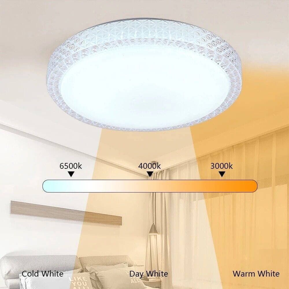 PLAFONIERA LAMPADARIO DA SOFFITTO LUCE LED 3 TONALITÀ DI LUCE DIMMERABILE C24-3C in Plafoniere Trade Shop italia - Napoli, commercioVirtuoso.it