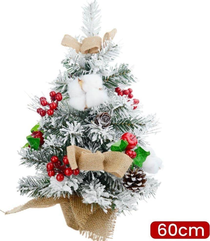 ALBERO DI NATALE EFFETTO INNEVATO DIM. 60 CM CON DECORI PIGNE FIOCCHETTI NEVE in Alberi di natale artificiali Trade Shop italia - Napoli, commercioVirtuoso.it