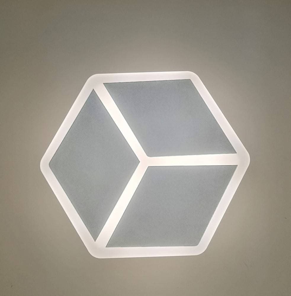 APPLIQUE LED A MURO LAMPADA MODERNA 12W EFFETTO CUBO 3D 3 MODALITÀ LUCE AQ11-3C in Lampade da parete Trade Shop italia - Napoli, commercioVirtuoso.it