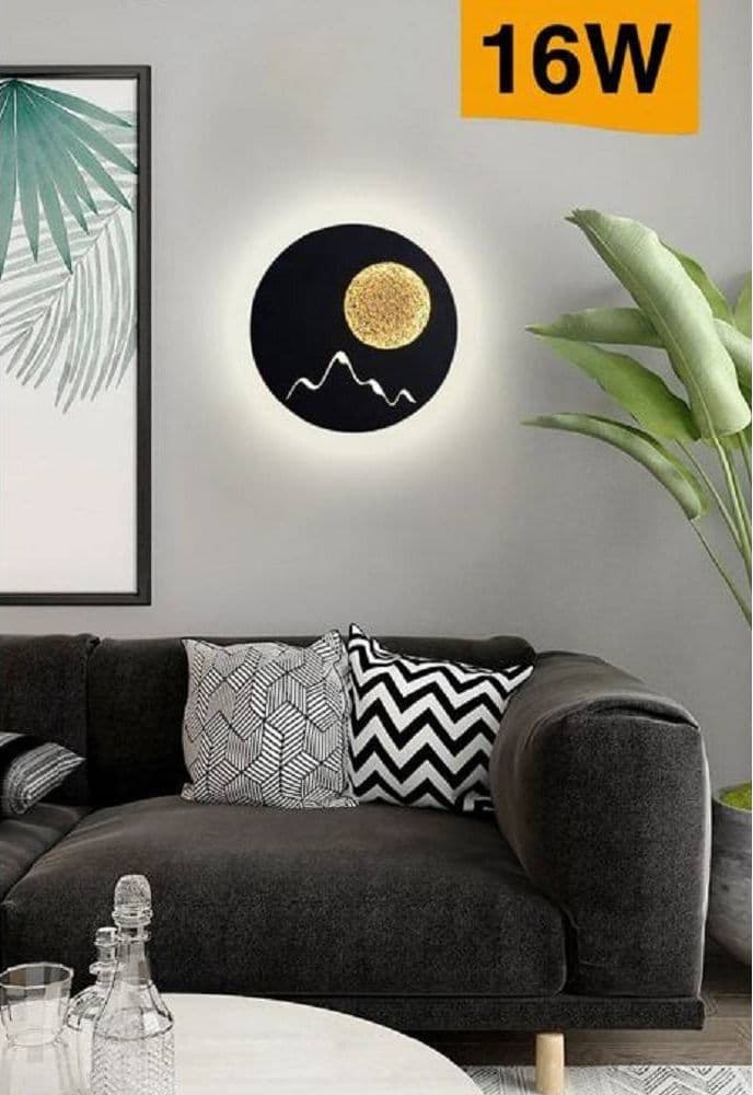 APPLIQUE DA PARETE LED 16W MODERNO RETROILLUMINATO TONDO 3 TONALITÀ LUCE E48-N3C