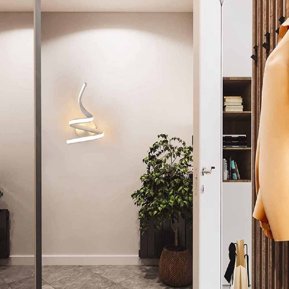 APPLIQUE LED CURVO 10 W LAMPADA DA PARETE STILIZZATA 3 COLORAZIONI LUCE AQ19-3C in Applique Trade Shop italia - Napoli, commercioVirtuoso.it