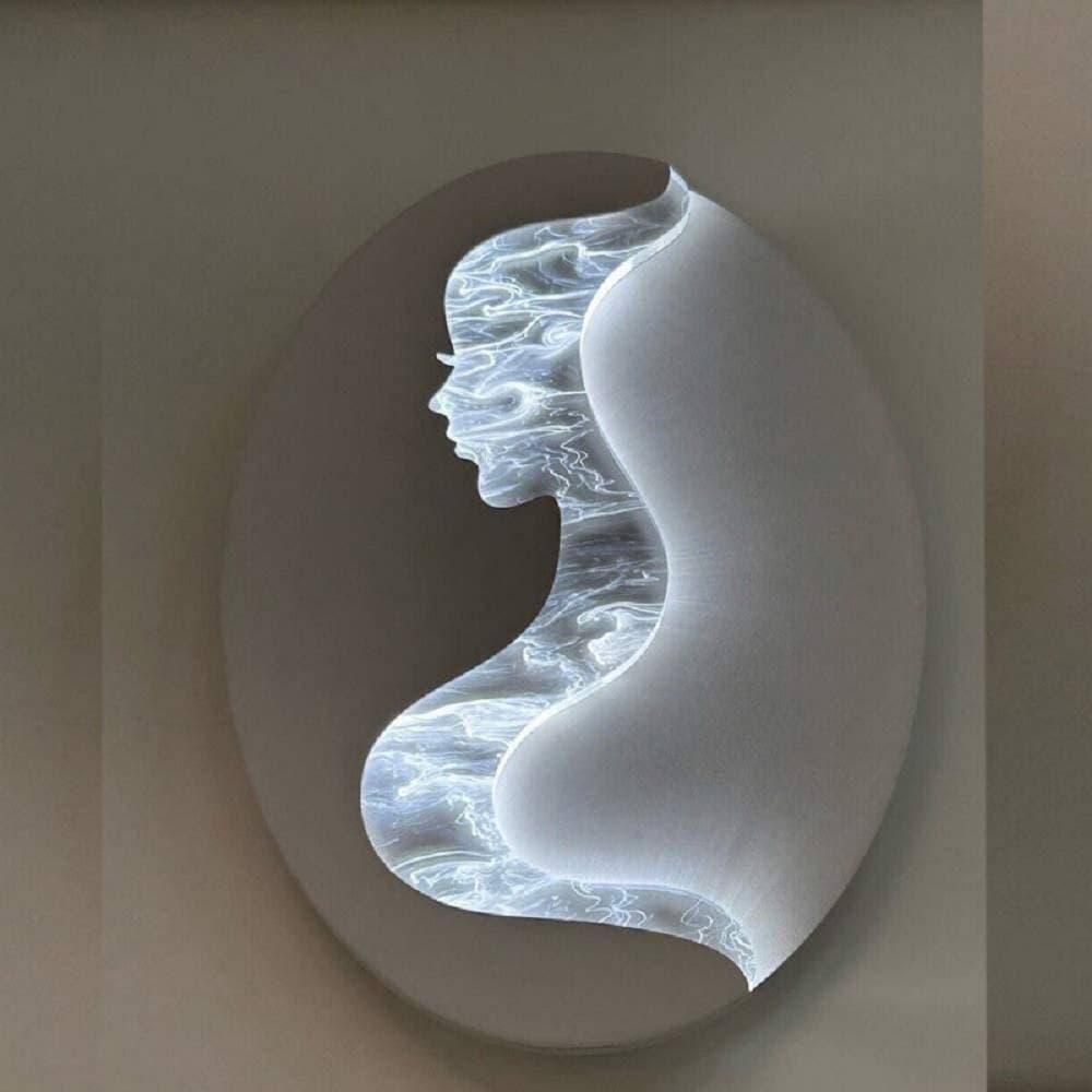 APPLIQUE LED 7W A MURO CON RAFFIGURAZIONE VOLTO DONNA 3 COLORAZIONE LUCE AQ12-3C in Applique Trade Shop italia - Napoli, commercioVirtuoso.it