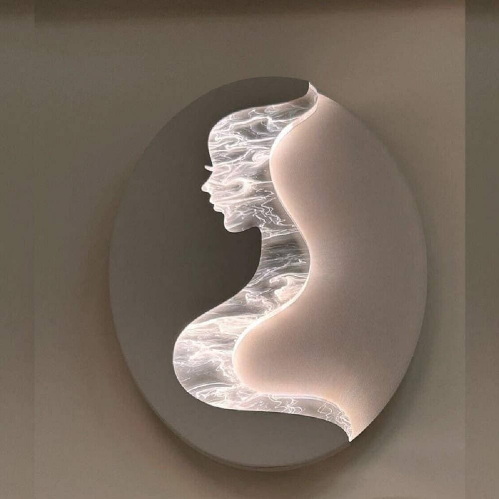 APPLIQUE LED 7W A MURO CON RAFFIGURAZIONE VOLTO DONNA 3 COLORAZIONE LUCE AQ12-3C in Applique Trade Shop italia - Napoli, commercioVirtuoso.it