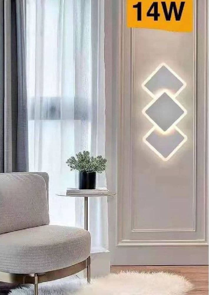 APPLIQUE MODERNO TRIPLO ROMBI A LED 14W DA PARETE 3 COLORAZIONI DI LUCE AQ31-B3C in Applique Trade Shop italia - Napoli, commercioVirtuoso.it