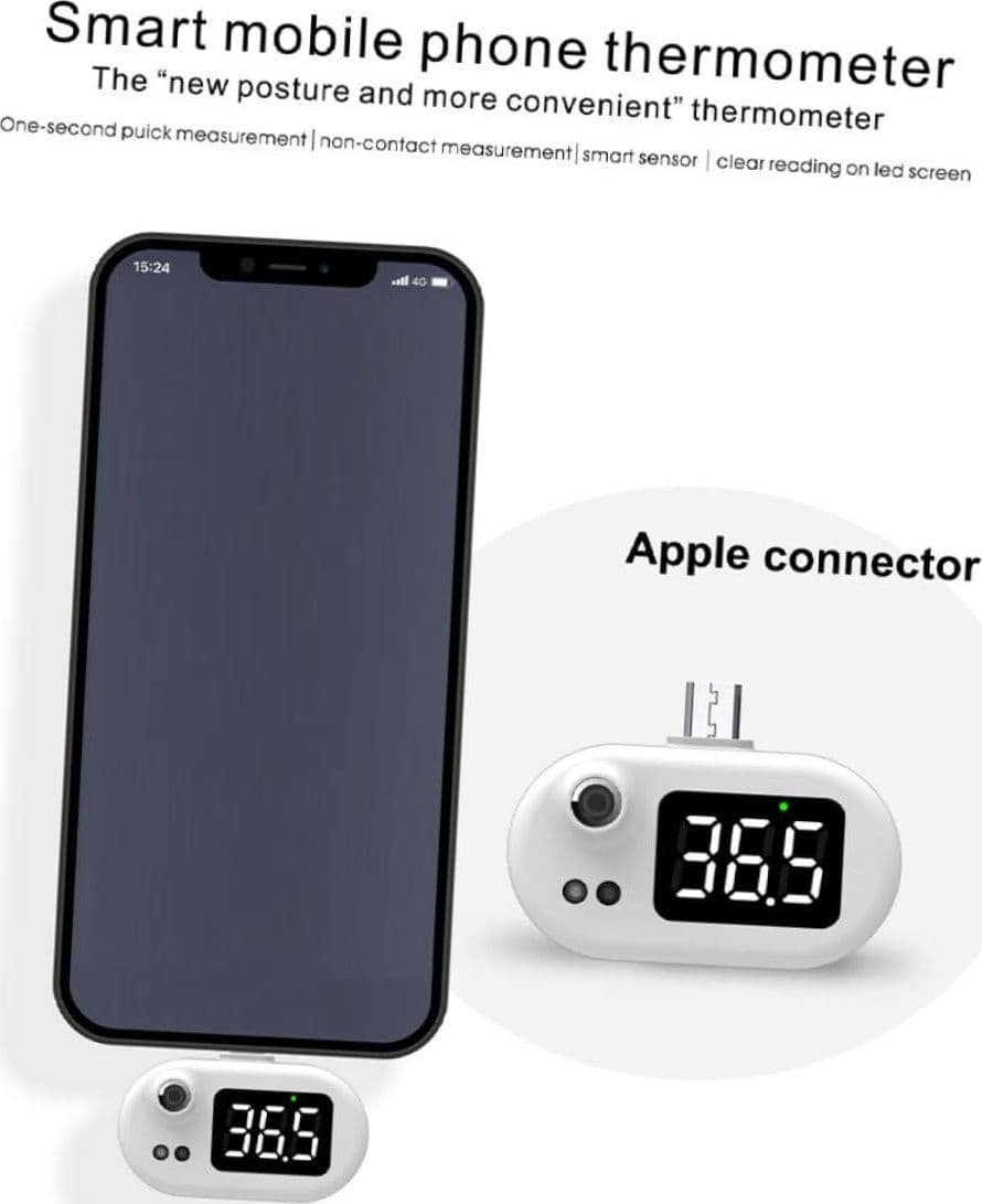 TERMOMETRO DIGITALE PER SMARTPHONE IR MISURAZIONE TEMPERATURA SENZA CONTATTO IPH in Termometri a infrarossi Trade Shop italia - Napoli, commercioVirtuoso.it