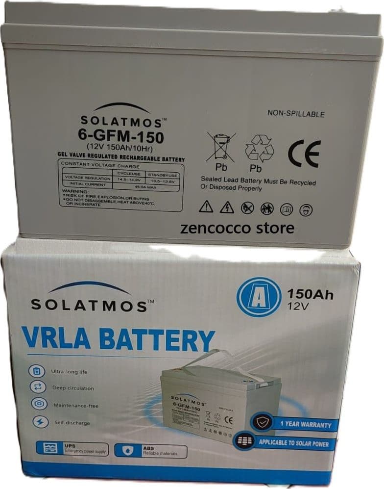 BATTERIA GEL 150Ah 12V FOTOVOLTAICO Pannelli ENERGIA SOLARE Nautica Camper Casa in Batterie a ciclo profondo Zencoccostore - Formia, commercioVirtuoso.it