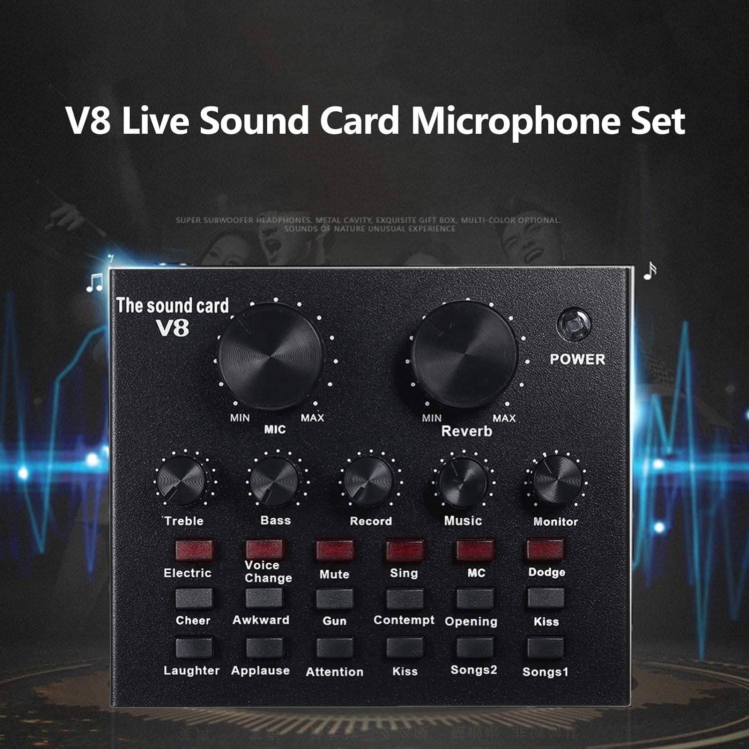 KIT PER REGISTRAZIONE AUDIO CON EFFETTI SONORI LIVE SCHEDA E MICROFONO SUPPORTO in A condensatore Trade Shop italia - Napoli, commercioVirtuoso.it