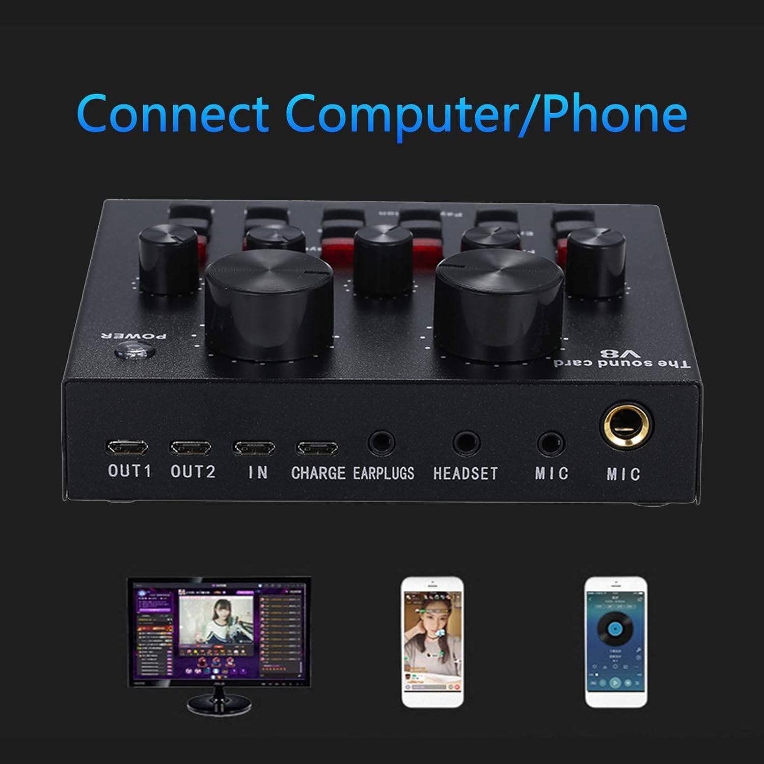 KIT PER REGISTRAZIONE AUDIO CON EFFETTI SONORI LIVE SCHEDA E MICROFONO SUPPORTO in A condensatore Trade Shop italia - Napoli, commercioVirtuoso.it