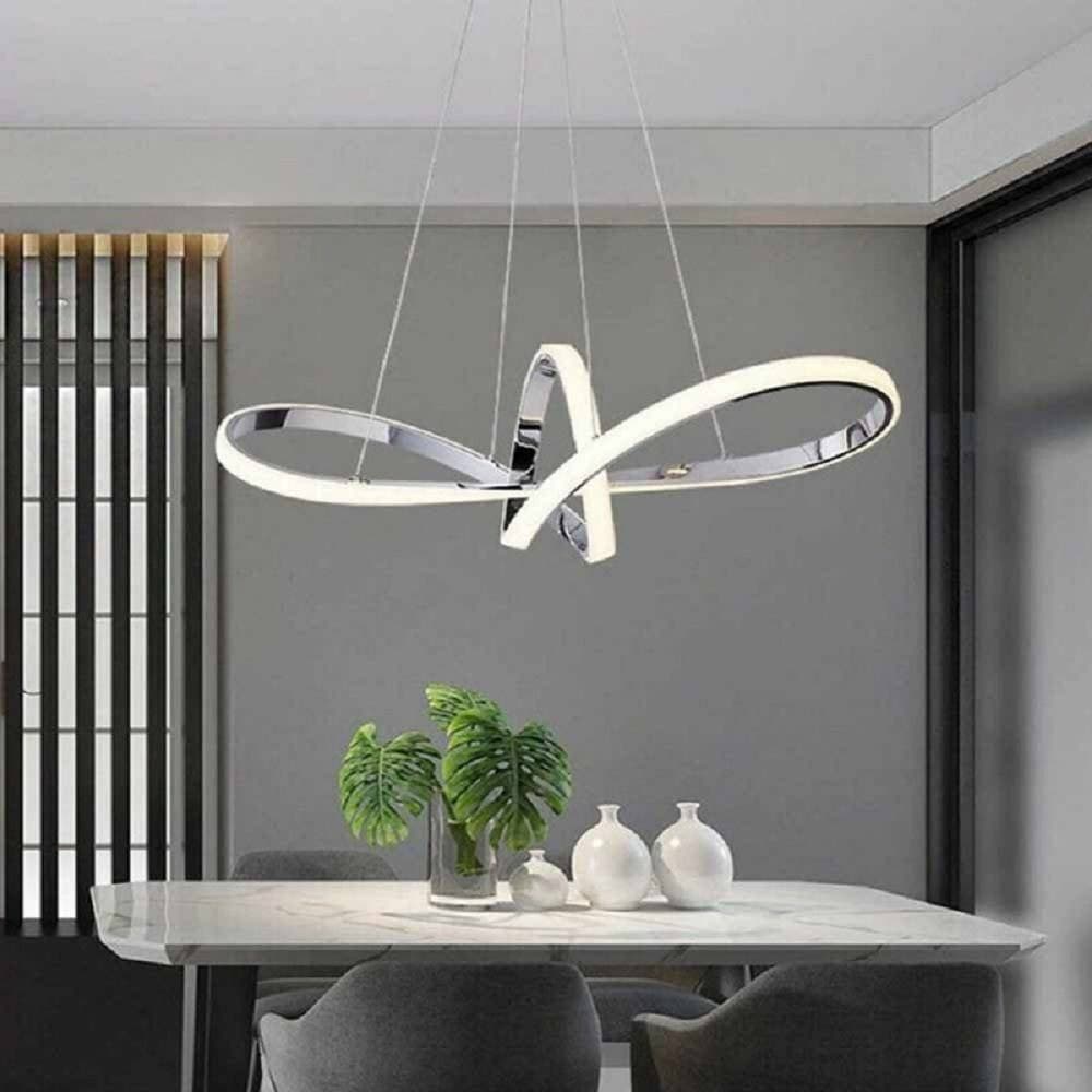 LAMPADARIO LED MODERNO ARGENTO A SOSPENSIONE 38 WATT LUCE 6500K 4000K 3000K A07 in Lampade a sospensione Trade Shop italia - Napoli, commercioVirtuoso.it
