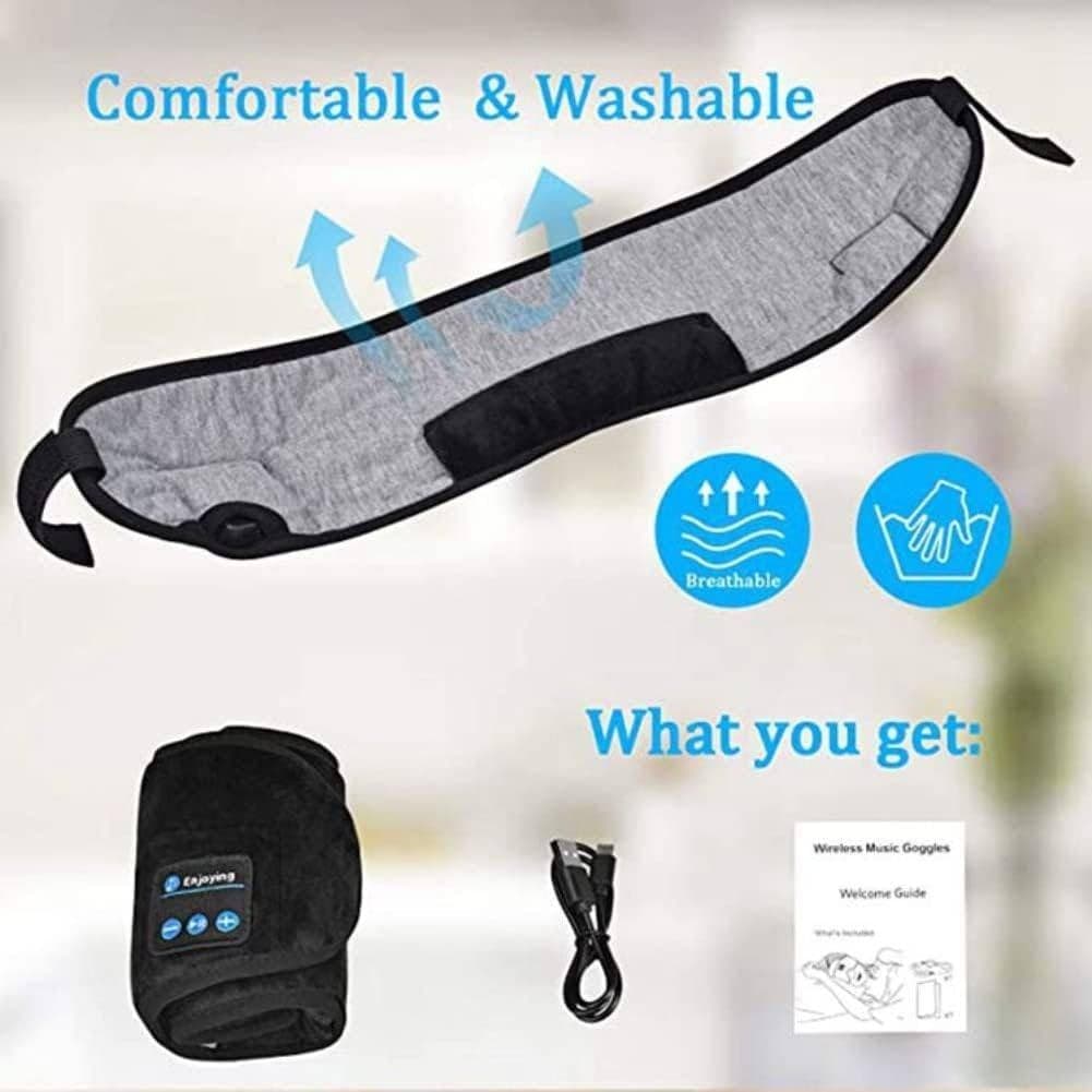 MASCHERINA OCCHI PER DORMIRE CON CUFFIE WIRELESS INTEGRATE BLUETOOTH 5.0 MORBIDA in Cuffie Over-Ear Trade Shop italia - Napoli, commercioVirtuoso.it