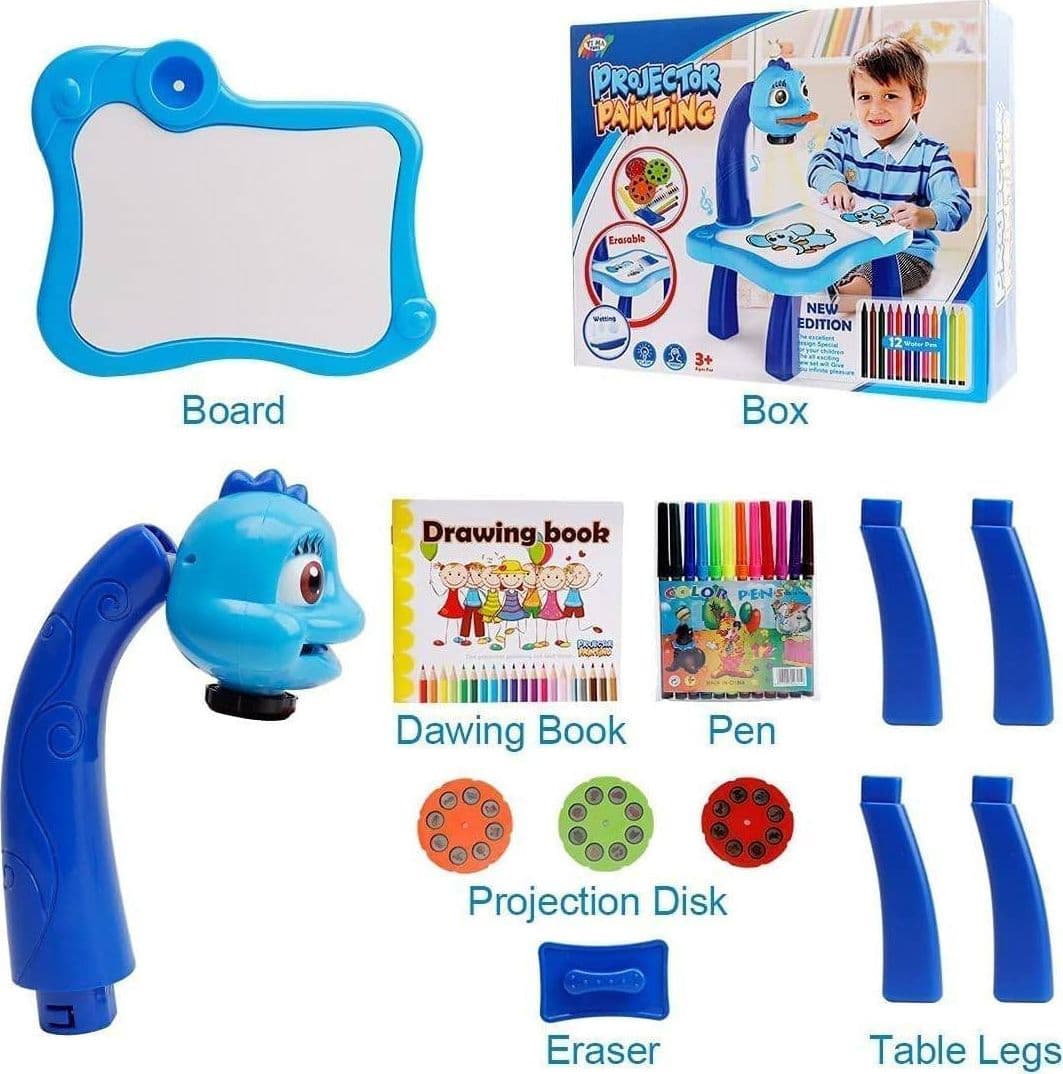 TAVOLO DA DISEGNO PER BAMBINI CON PROIETTORE LED LAVAGNA EDUCATIVA GIOCATTOLO in Kit di pittura Trade Shop italia - Napoli, commercioVirtuoso.it