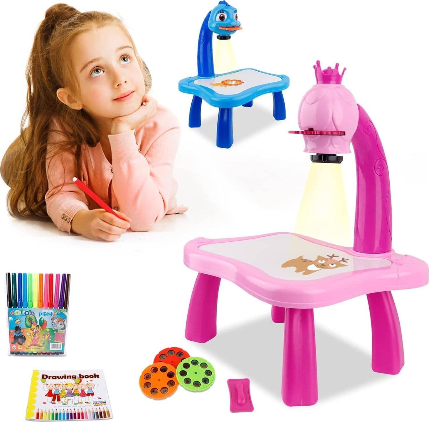 TAVOLO DA DISEGNO PER BAMBINE CON PROIETTORE LED LAVAGNA EDUCATIVA GIOCATTOLO in Lavagnette Trade Shop italia - Napoli, commercioVirtuoso.it