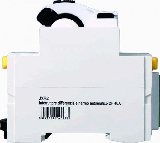 INTERRUTTORE DIFFERENZIALE SALVAVITA RIARMO AUTOMATICO 3 MODULI 2P 40A 230V 30mA - JXR2 in Interruttori di corrente Zencoccostore - Formia, commercioVirtuoso.it