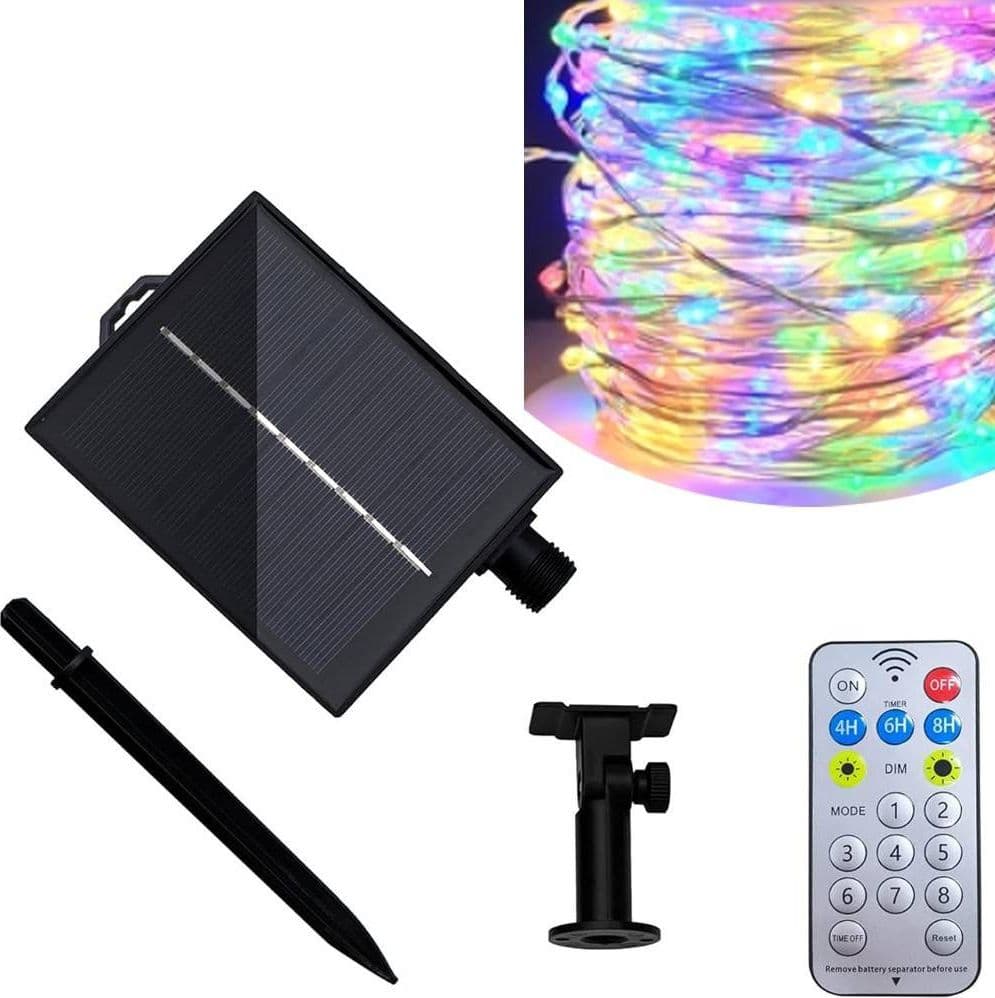 CATENA LUMINOSA MICROLED DA 10MT 100LED CON PANNELLO SOLARE RICARICABILE ESTERNO in Catene luminose Trade Shop italia - Napoli, commercioVirtuoso.it