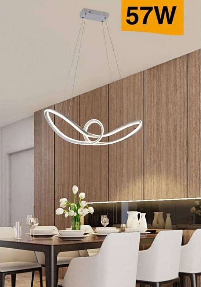 LAMPADARIO LED MODERNO INTRECCIATO A FIOCCO BIANCO 57W LUCE 4000K 6500K 3000K A59B in Lampadari Trade Shop italia - Napoli, commercioVirtuoso.it
