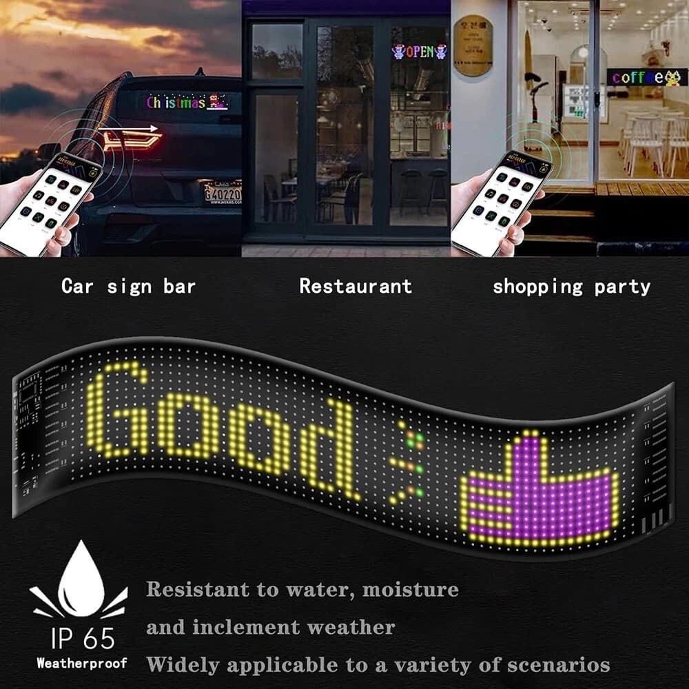 LED Matrix Pixel Pannello Bluetooth App USB 5v Controllo Scorrimento Pubblicitario IP65 in Insegne luminose Zencoccostore - Formia, commercioVirtuoso.it