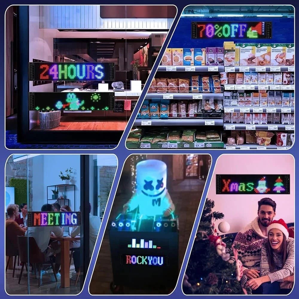 LED Matrix Pixel Pannello Bluetooth App USB 5v Controllo Scorrimento Pubblicitario IP65 in Insegne luminose Zencoccostore - Formia, commercioVirtuoso.it