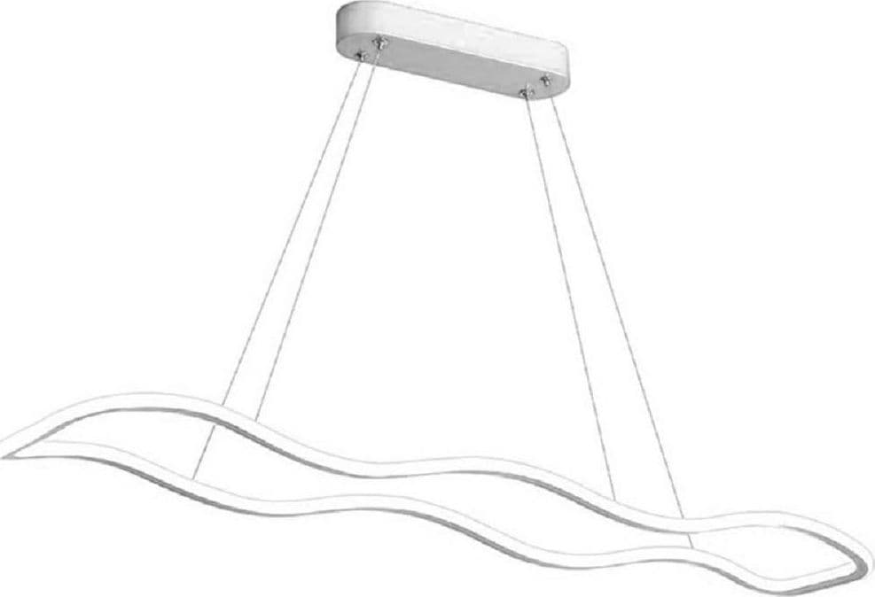 LAMPADARIO BIANCO ONDULATO A LED 48 W SOSPENSIONE LUCE 6500K 3000K 4000K B67-B in Lampade a sospensione Trade Shop italia - Napoli, commercioVirtuoso.it
