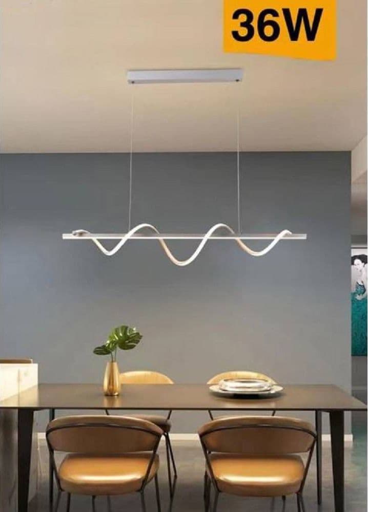 LAMPADARIO LED SOSPENSIONE 36W MODERNA TWIST BIANCO LUCE 6500K 3000K 4000K B65-B in Lampade a sospensione Trade Shop italia - Napoli, commercioVirtuoso.it