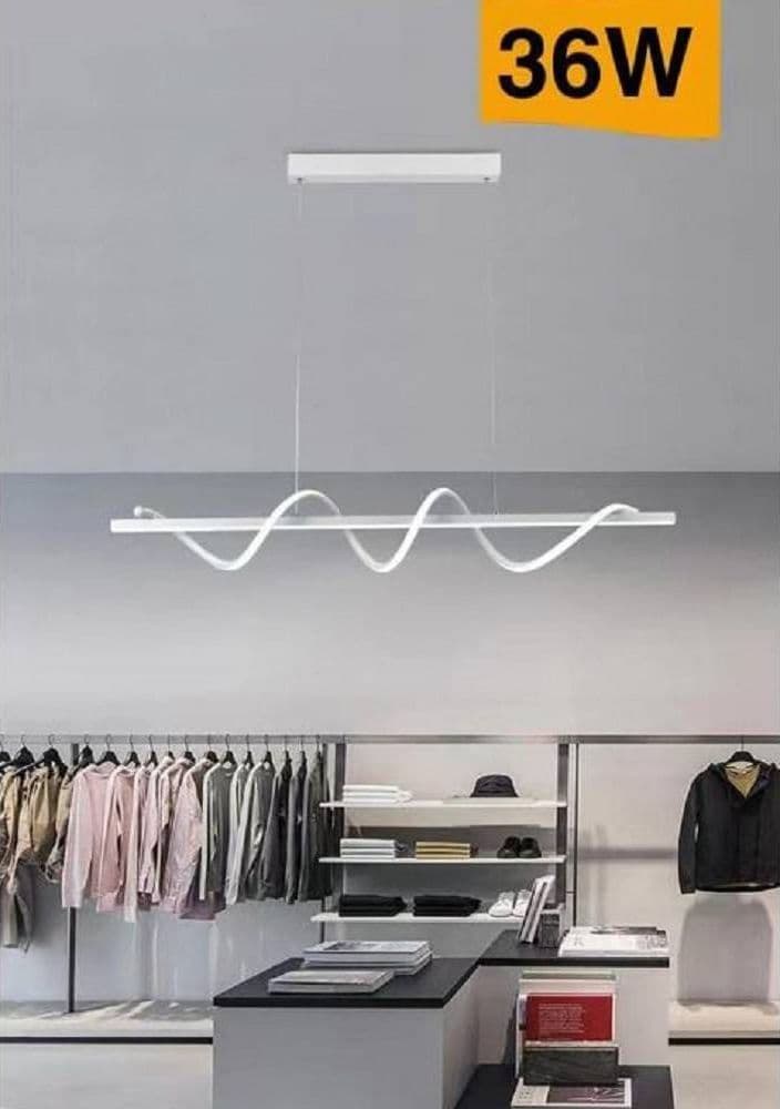 LAMPADARIO LED SOSPENSIONE 36W MODERNA TWIST BIANCO LUCE 6500K 3000K 4000K B65-B in Lampade a sospensione Trade Shop italia - Napoli, commercioVirtuoso.it