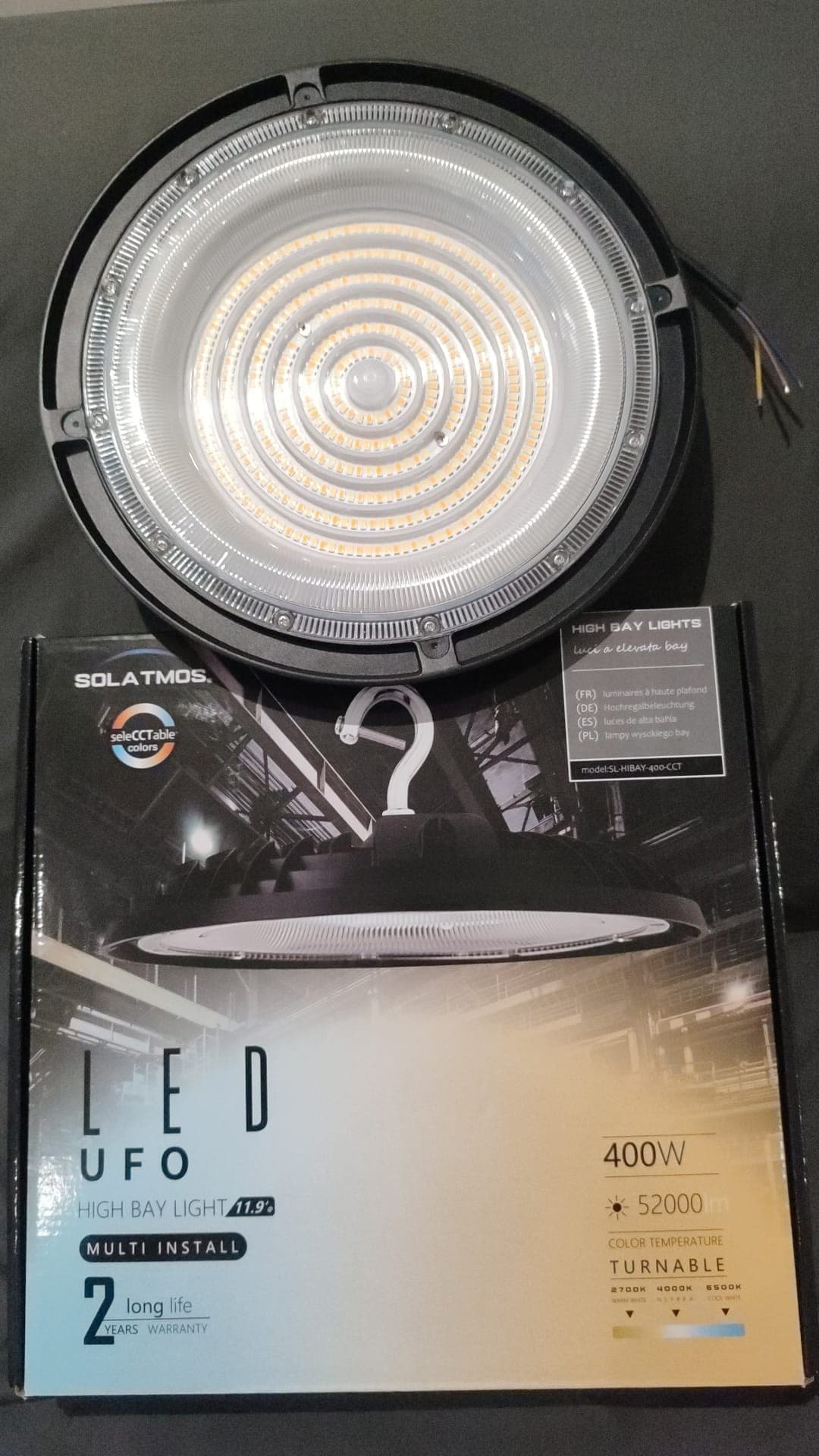 Campana Industriale LED SMD 300W 400W UFO Interruttore seleCCTable luce 130LM/W IP67 in Proiettori Zencoccostore - Formia, commercioVirtuoso.it