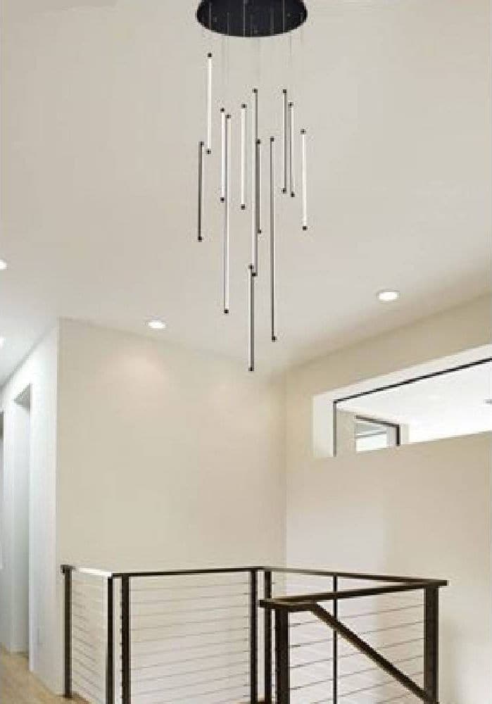 LAMPADARIO SOSPESO 105 W MODERNO PENDENTI LED NERO LUCE 4000K 6500K 3000K LP-45N - 5